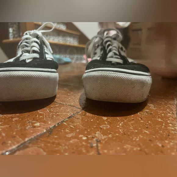 Vans Old Skool black & white checkered lace up sneakers size men’s 8 women’s 9.5 - Picture 4 of 8